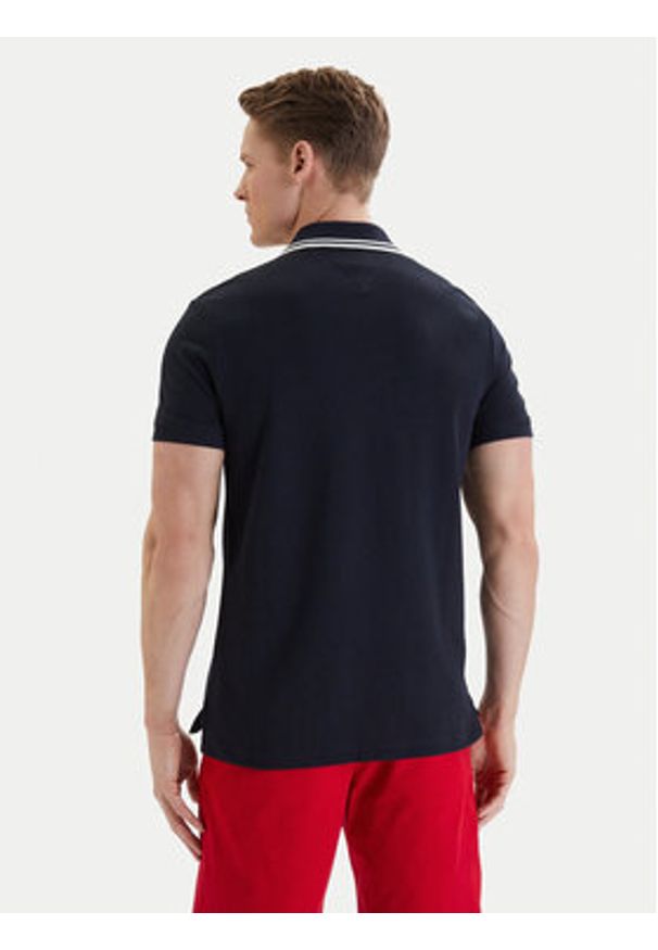 TOMMY HILFIGER - Tommy Hilfiger Polo Badge MW0MW43061 Granatowy Regular Fit. Typ kołnierza: polo. Kolor: niebieski. Materiał: bawełna