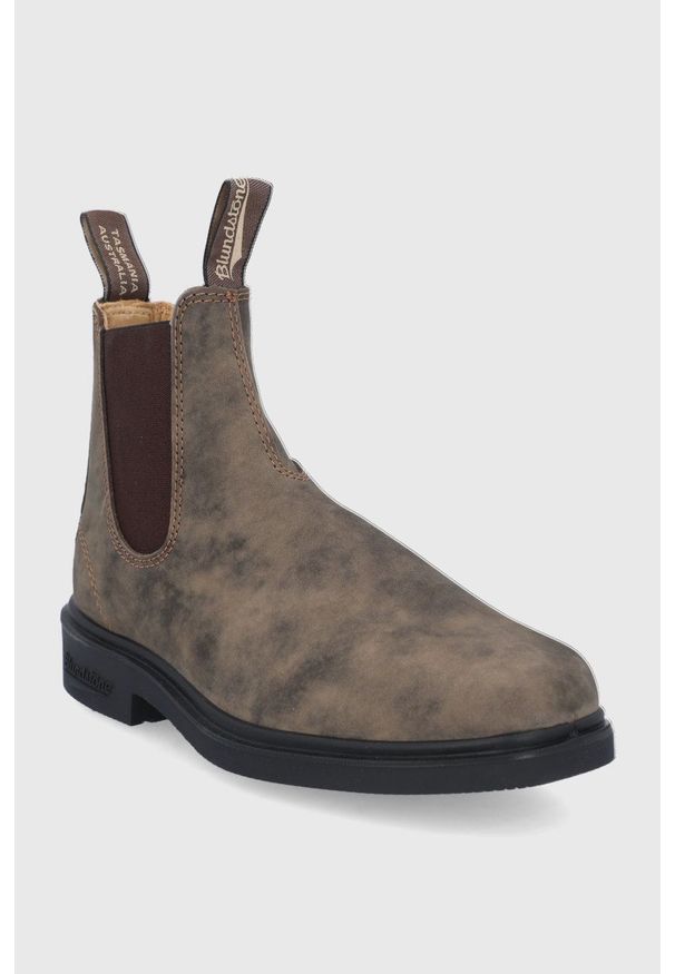 Blundstone - Sztyblety skórzane 1306. Nosek buta: okrągły. Kolor: brązowy. Materiał: skóra
