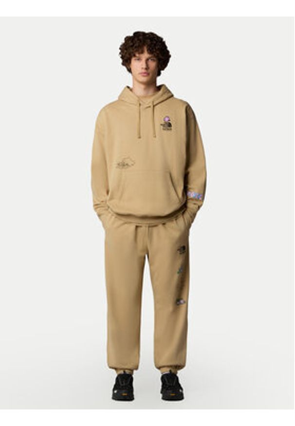 The North Face Bluza Unisex Mountain Cleanup NF0A8C2V Beżowy Oversize. Kolor: beżowy. Materiał: bawełna