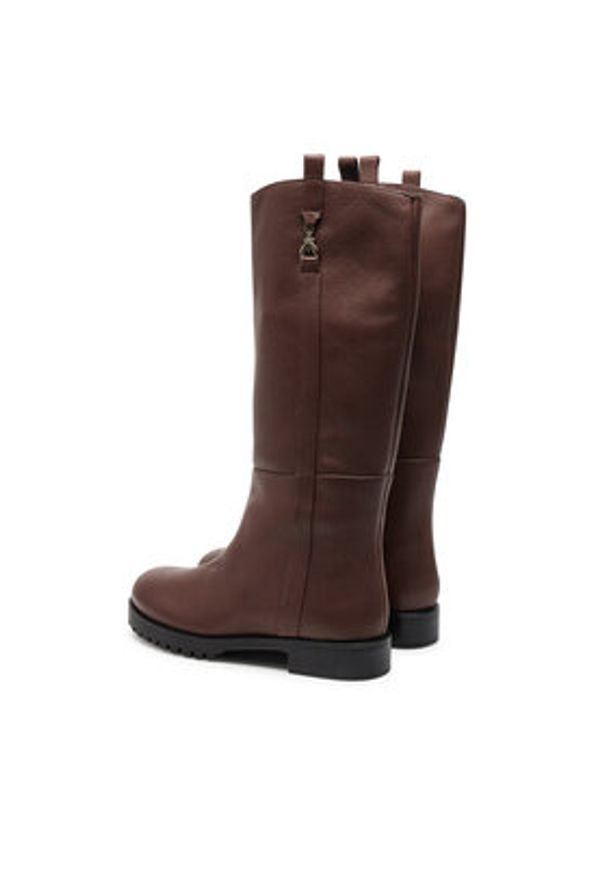 Patrizia Pepe Kozaki 8Y0106/L034-B810 Brązowy. Kolor: brązowy. Materiał: skóra