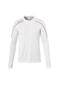 UHLSPORT - Dziecięca koszulka z długim rękawem Uhlsport Stream 22. Kolor: wielokolorowy, biały, czerwony. Długość rękawa: długi rękaw. Długość: długie. Sezon: jesień. Sport: piłka nożna #1