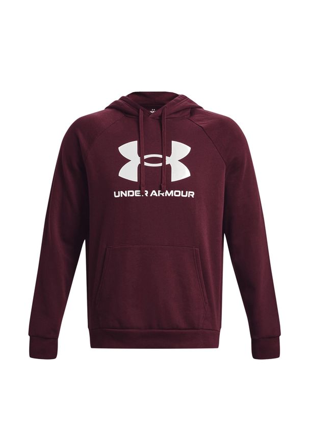 Bluza fitness męska Under Armour Rival Fleece Logo HD. Typ kołnierza: kaptur. Kolor: wielokolorowy, brązowy, czerwony. Sport: fitness