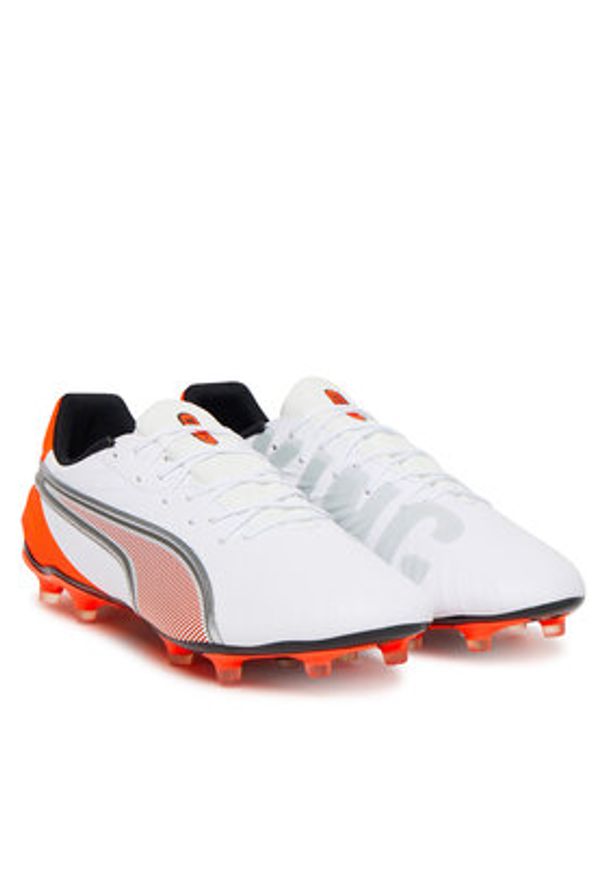 Puma Buty do piłki nożnej King Match Fg/Ag 108832 01 Biały. Kolor: biały. Materiał: skóra