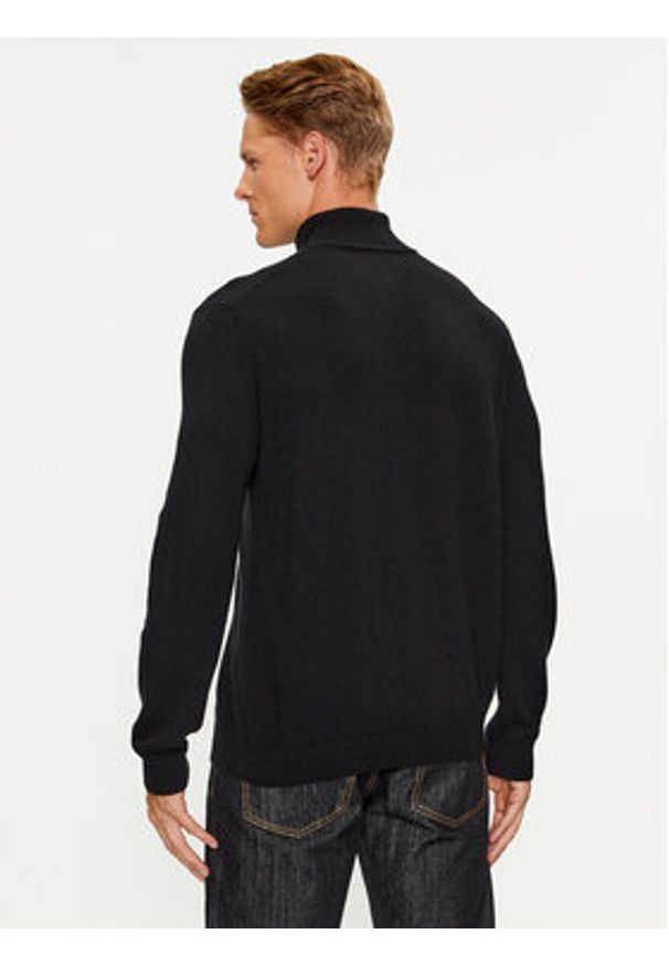 United Colors of Benetton - United Colors Of Benetton Golf 1002U2180 Czarny Regular Fit. Typ kołnierza: golf. Kolor: czarny. Materiał: wełna