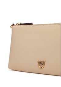 Pinko - PINKO Torebka Flat Horizontal Mini AI 25-26 104277 A0F1 Beżowy. Kolor: beżowy. Materiał: skórzane