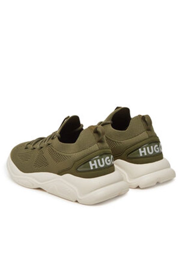 Hugo - HUGO Sneakersy Leon 50541684 Zielony. Kolor: zielony. Materiał: materiał