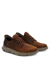 skechers - Skechers Półbuty Garza - Gervin 205046/CDB Brązowy. Kolor: brązowy. Materiał: skóra, nubuk #4