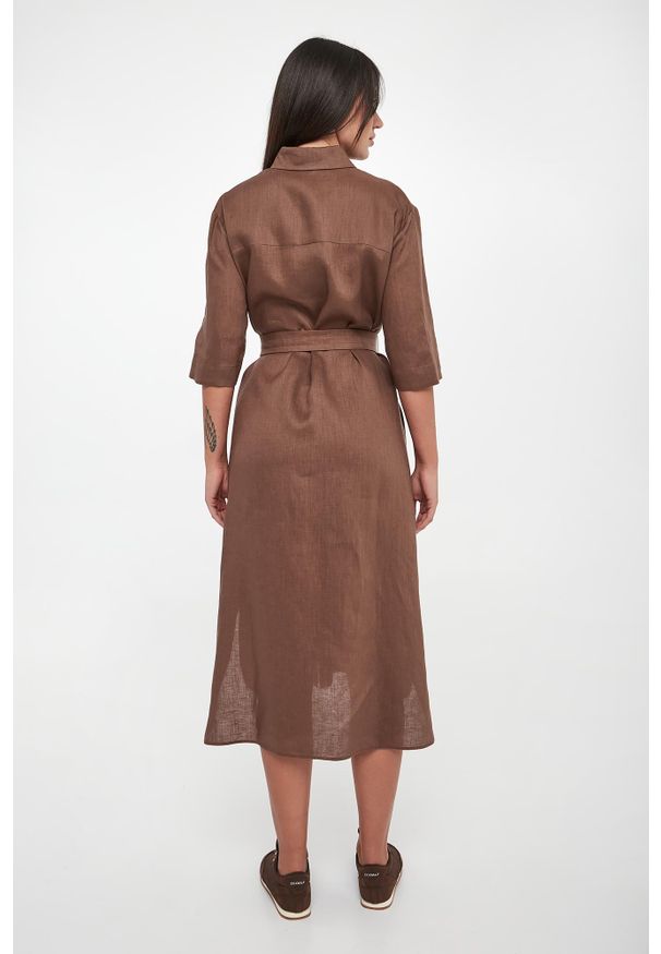 Sukienka lniana szmizjerka Tabella MM. Materiał: len. Typ sukienki: szmizjerki