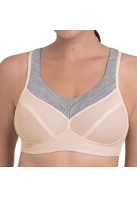 ANITA ACTIVE - Stanik fitness cardio PanAlp. Kolor: różowy. Materiał: wełna, poliester, elastan, poliamid. Rodzaj stanika: wyściełane miseczki, różne sposoby noszenia. Wzór: paski. Sport: fitness