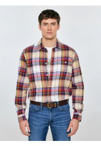 Big-Star - Koszula męska flanelowa wielokolorowa Flaneno 603. Okazja: na co dzień. Kolor: czerwony. Materiał: materiał. Długość rękawa: długi rękaw. Długość: długie. Styl: casual #1