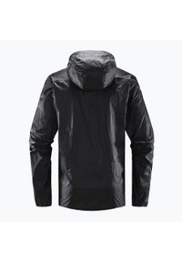 Kurtka turystyczna męska Haglöfs L.I.M Shield Hood przeciwdeszczowa. Kolor: czarny. Materiał: softshell. Sport: turystyka piesza