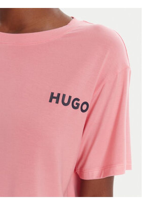 Hugo - HUGO T-Shirt Unite 50490707 Czerwony Relaxed Fit. Kolor: różowy. Materiał: wiskoza
