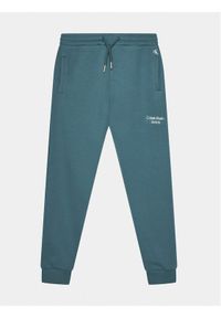 Calvin Klein Jeans Spodnie dresowe Stack Logo IB0IB01282 Niebieski Regular Fit. Kolor: niebieski. Materiał: bawełna #1