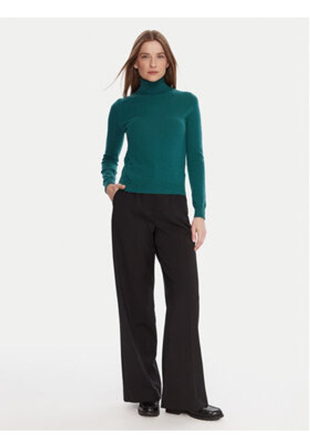 United Colors of Benetton - United Colors Of Benetton Golf 1002D2348 Zielony Regular Fit. Typ kołnierza: golf. Kolor: zielony. Materiał: wełna