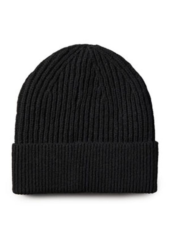 Calvin Klein Czapka Ck Metal Wool Beanie LV04D8032G Czarny. Kolor: czarny. Materiał: wełna, materiał