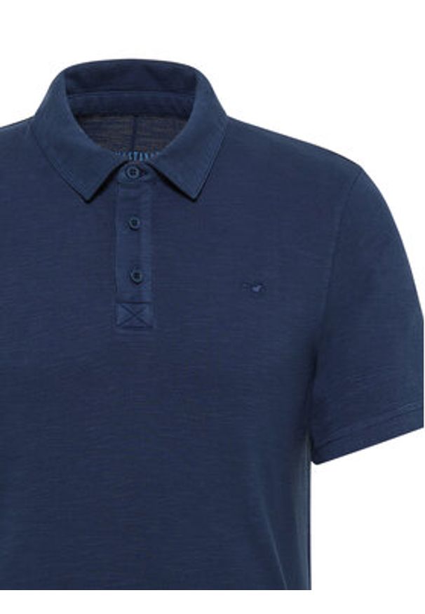 Mustang Polo Palco 1016505 Granatowy Regular Fit. Typ kołnierza: polo. Kolor: niebieski. Materiał: bawełna