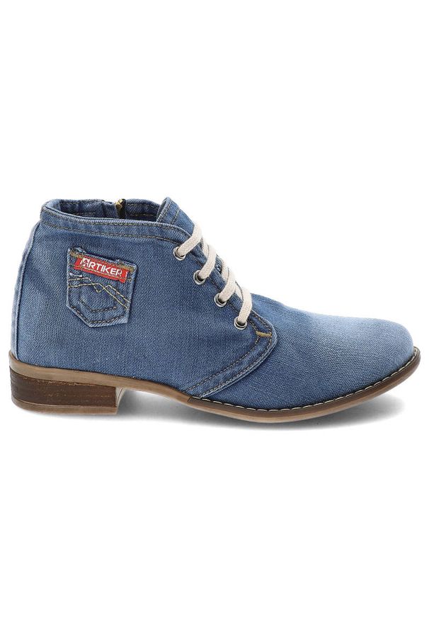 Jeansowe Botki Artiker Damskie Wygodne Obuwie. Okazja: na co dzień. Kolor: niebieski. Materiał: jeans. Styl: casual, klasyczny