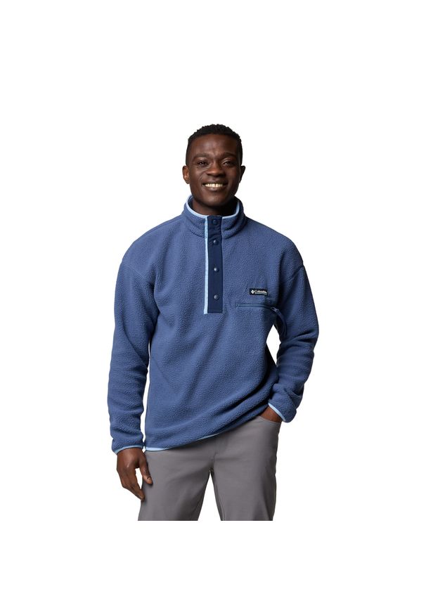 columbia - Bluza polarowa męska Columbia Helvetia II Half Snap Fleece. Kolor: niebieski. Materiał: polar