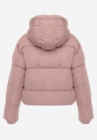 Renee - Różowa Kurtka Pikowana Puffer z Kapturem Mivvia. Typ kołnierza: kaptur. Kolor: różowy. Sezon: zima #5