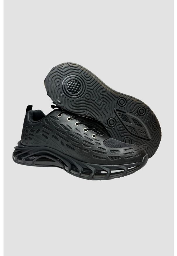 Just Cavalli - JUST CAVALLI Czarne sneakersy FONDO LETO DIS. 3. Kolor: czarny