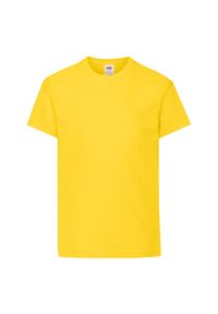 FRUIT OF THE LOOM - Oryginalna Koszulka Dla Dzieci. Kolor: żółty