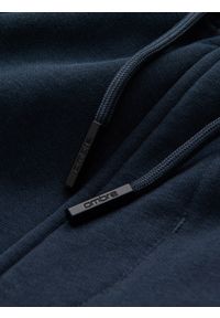 Ombre Clothing - Bawełniane męskie spodnie dresowe joggery BASIC – granatowe V1 OM-PABS-0174 - XXL. Okazja: na co dzień. Kolor: niebieski. Materiał: bawełna, dresówka. Wzór: aplikacja. Styl: sportowy, elegancki, casual #6