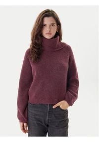 only - ONLY Golf Gila 15358571 Fioletowy Regular Fit. Typ kołnierza: golf. Kolor: fioletowy. Materiał: syntetyk #1