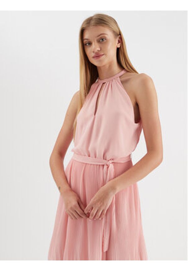 Vila Sukienka codzienna Juliette 14083808 Różowy Regular Fit. Okazja: na co dzień. Kolor: różowy. Materiał: syntetyk. Typ sukienki: proste. Styl: casual