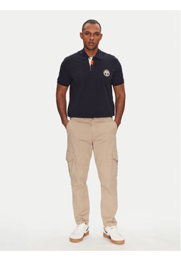 Napapijri Polo E-Clanis NP0A4ID31761 Granatowy Regular Fit. Typ kołnierza: polo. Kolor: niebieski. Materiał: bawełna