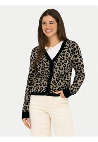 only - ONLY Kardigan Leo 15349819 Brązowy Regular Fit. Kolor: brązowy. Materiał: syntetyk #1