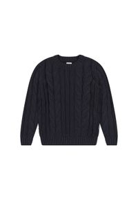 Wrangler - DAMSKI SWETER WRANGLER CABLE KNIT CREW DARK NAVY 112370798 #4