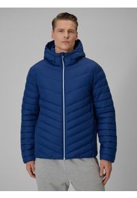 4f - 4F Kurtka z wypełnieniem syntetycznym męska - granatowa M. Okazja: na co dzień. Kolor: niebieski. Materiał: syntetyk. Styl: casual, klasyczny #1