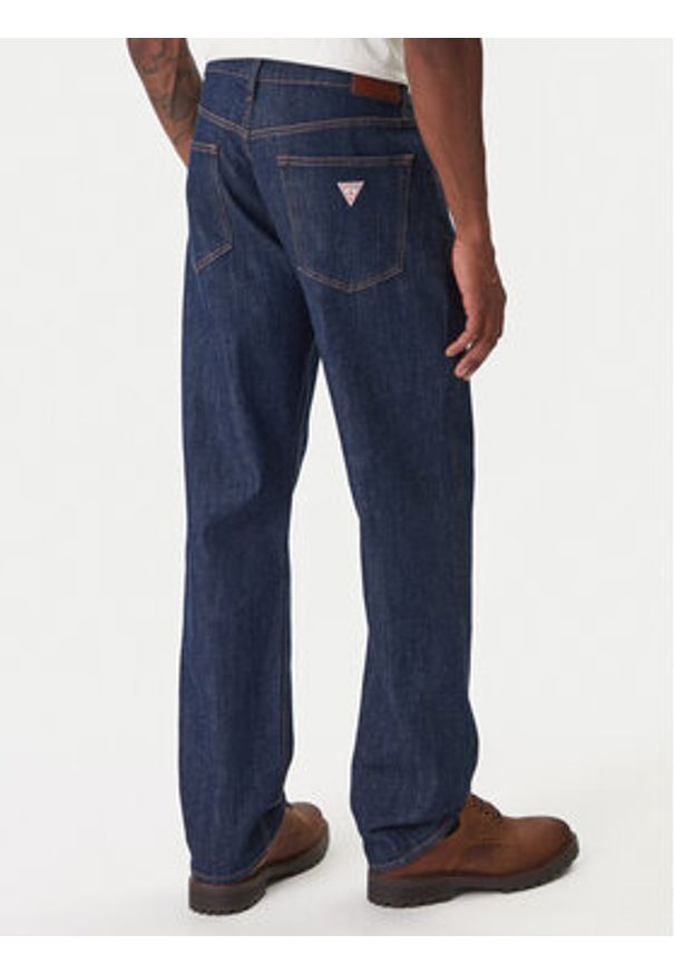 Guess Jeans Jeansy M6RA1B D002G Granatowy Relaxed Fit. Kolor: niebieski