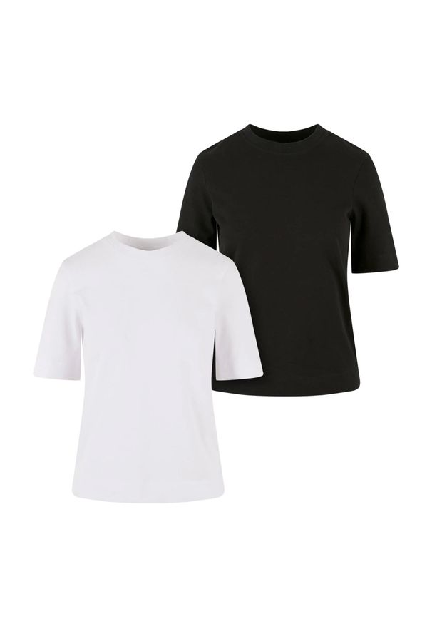 Urban Classics - Klasyczna Koszulka Damska (zestaw 2 Sztuk). Kolor: czarny, biały, wielokolorowy. Sport: turystyka piesza