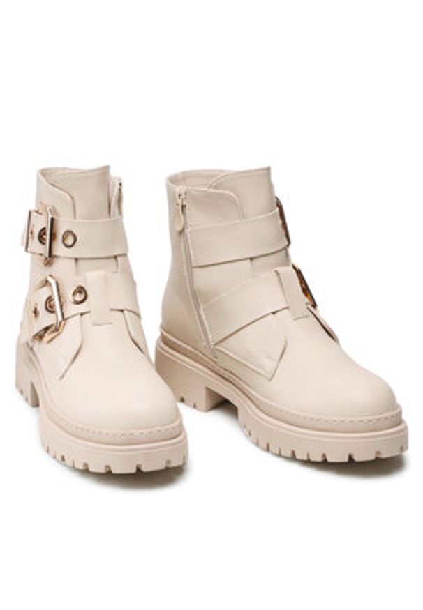 DeeZee Botki WS5680-14 Beżowy. Kolor: beżowy. Materiał: skóra