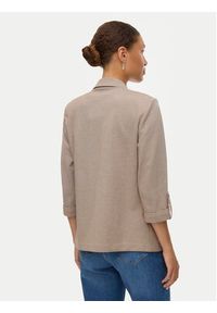 Vero Moda Marynarka Eva 10331948 Beżowy Loose Fit. Kolor: beżowy. Materiał: syntetyk #2