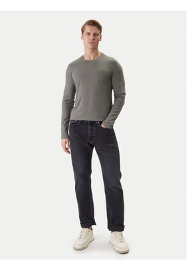 BOSS Longsleeve Tacks 50512111 Khaki Regular Fit. Kolor: brązowy. Materiał: bawełna. Długość rękawa: długi rękaw
