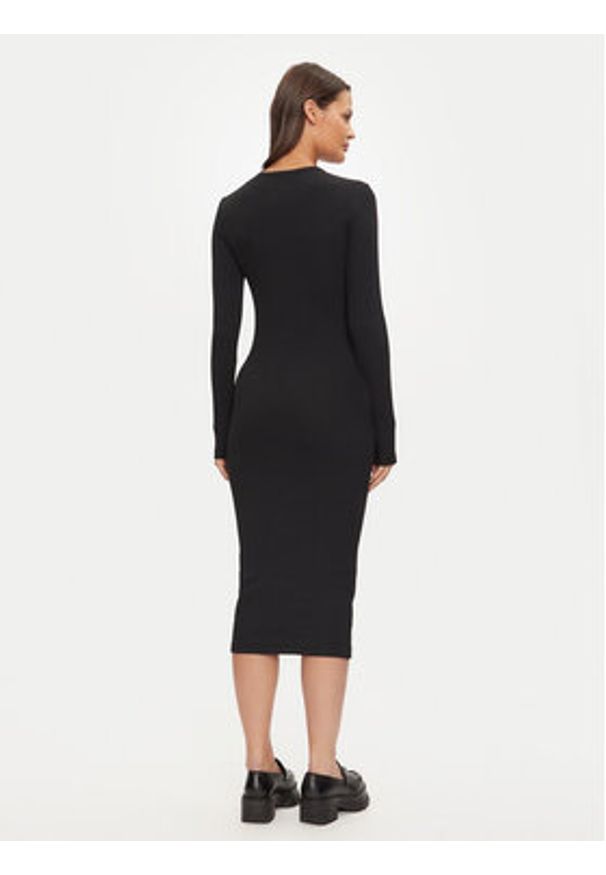 Vero Moda Sukienka codzienna Chloe 10315383 Czarny Slim Fit. Okazja: na co dzień. Kolor: czarny. Materiał: bawełna. Typ sukienki: proste. Styl: casual