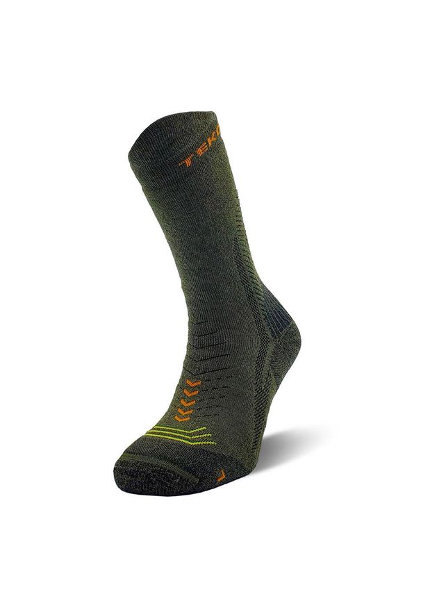 TEKO - Skarpety sportowe z wełny Merino Teko ecoHIKE Medium Full Cushion Hiking 3.0. Kolor: zielony. Materiał: wełna. Sport: turystyka piesza