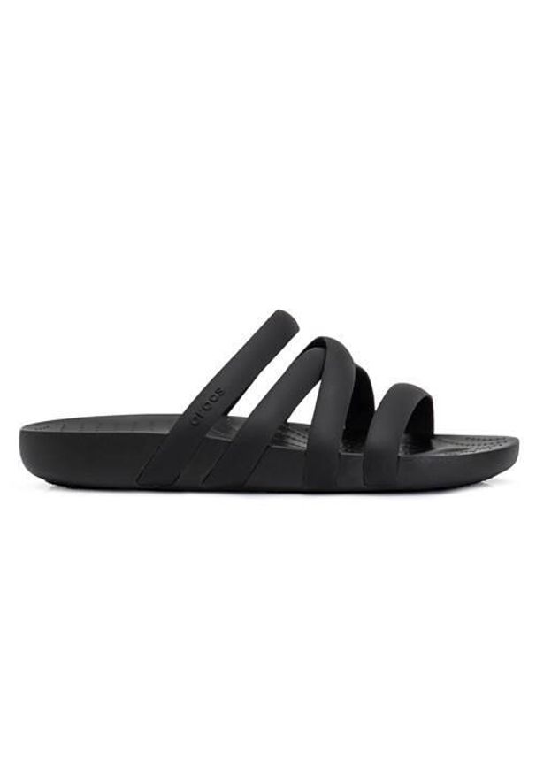Klapki damskie Crocs Splash Strappy Sandal. Kolor: czarny. Materiał: materiał, syntetyk