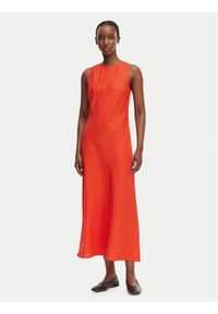 GANT - Gant Sukienka letnia 4503525 Czerwony Relaxed Fit. Kolor: czerwony. Materiał: len. Sezon: lato #1