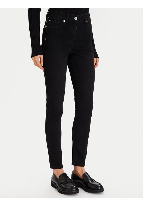 Morgan Jeansy 252-PAVI Czarny Slim Fit. Kolor: czarny