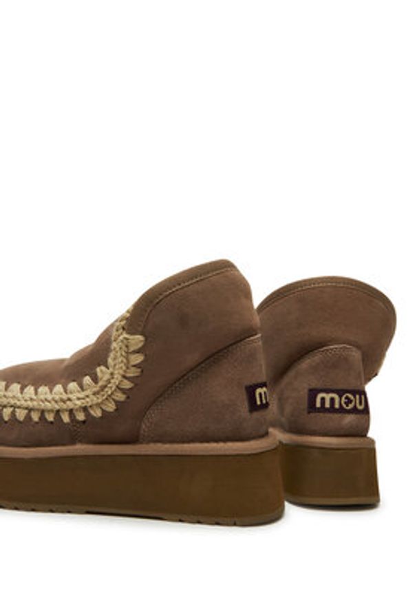 Mou Śniegowce Mini Eskimo Platform Boot FW681000A Brązowy. Kolor: brązowy. Materiał: skóra. Obcas: na platformie