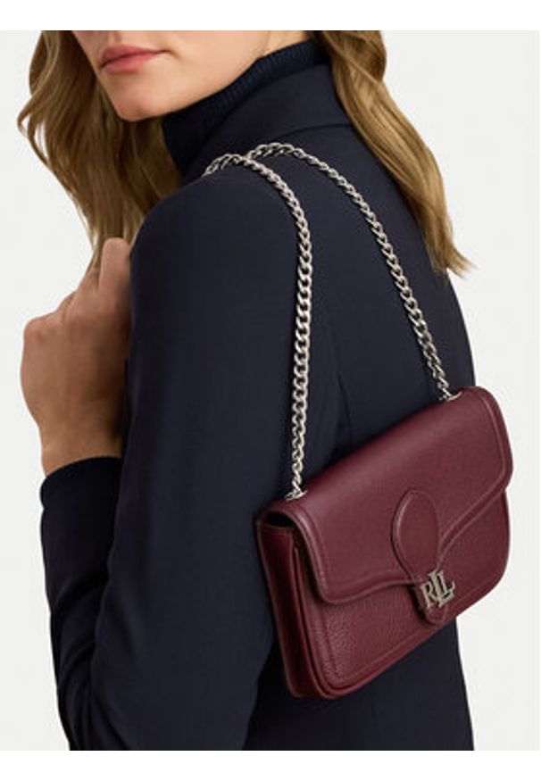 Lauren Ralph Lauren - LAUREN RALPH LAUREN Torebka 432977374004 Bordowy. Kolor: czerwony. Materiał: skórzane