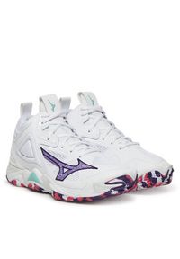 Mizuno Buty halowe Wave Momentum 3 Mid V1GC2317 Biały. Kolor: biały. Materiał: materiał. Model: Mizuno Wave #6
