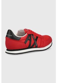 Armani Exchange sneakersy kolor czerwony XUX017 XCC68 K667. Zapięcie: sznurówki. Kolor: czerwony. Materiał: guma #2