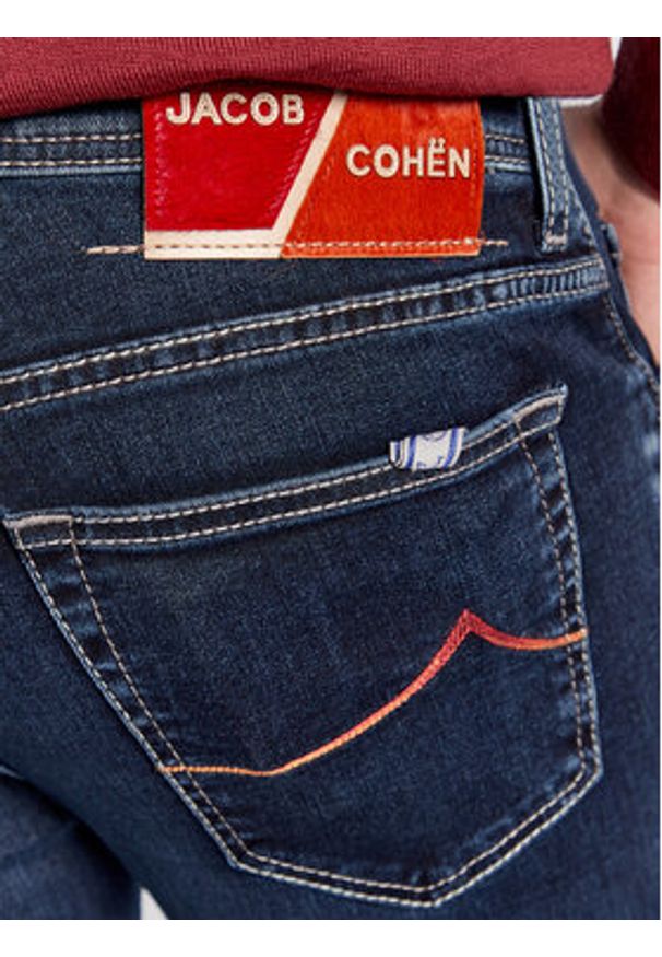 Jacob Cohën Jeansy Nick U Q E06 32 S 3624 Granatowy Slim Fit. Kolor: niebieski