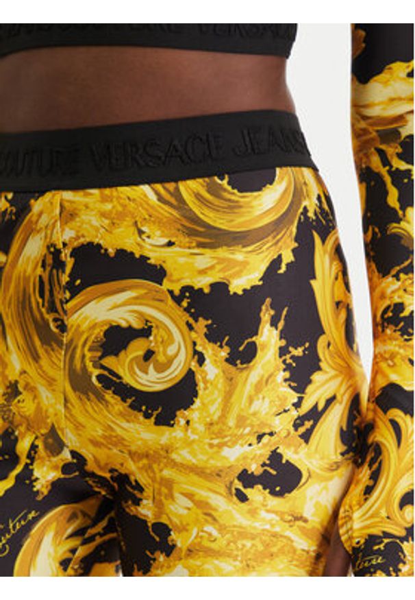 Versace Jeans Couture Legginsy 80HAC101 JS532 Czarny Slim Fit. Kolor: czarny. Materiał: syntetyk