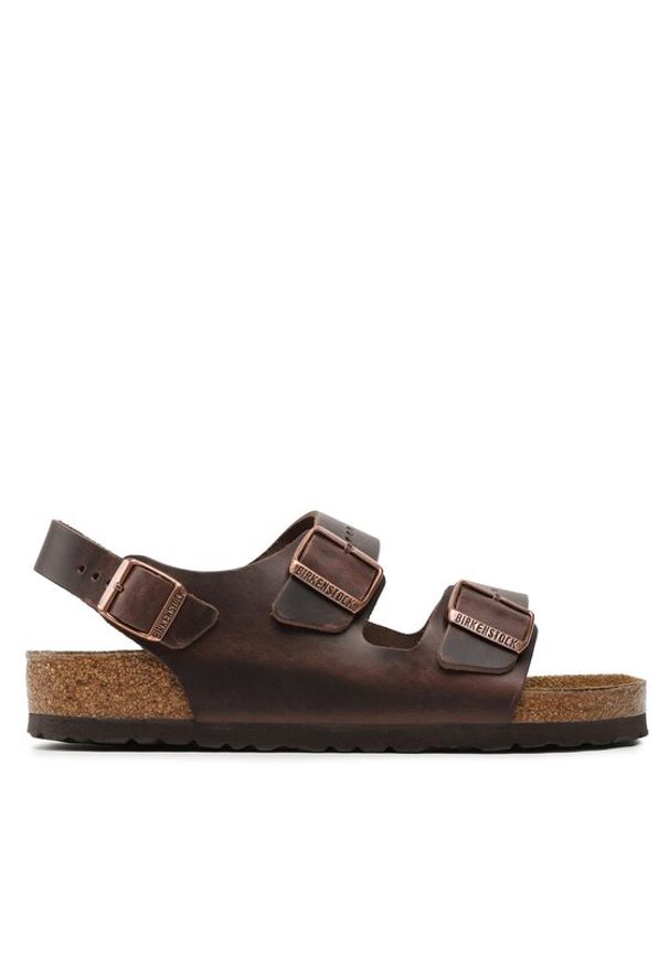 Birkenstock Sandały Milano 34871 Brązowy. Kolor: brązowy. Materiał: skóra