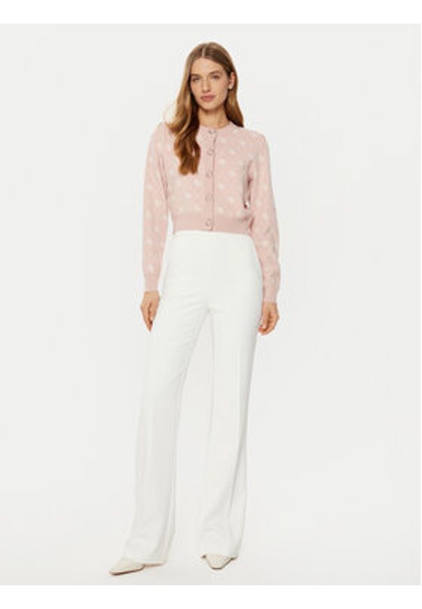Guess Kardigan W4BR0D Z3JD2 Różowy Regular Fit. Kolor: różowy. Materiał: syntetyk